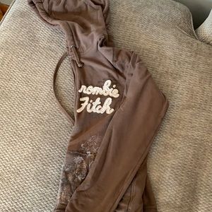 Brown hooded zip up